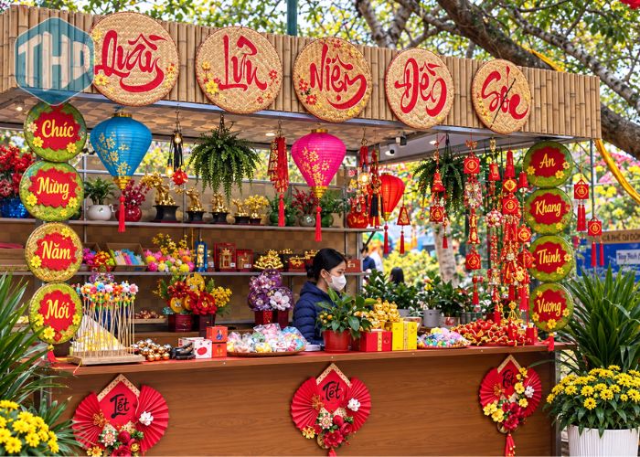 Decor Gian Hang Hoi Cho Xuan
